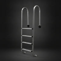 4-Step Pool Ladder Sturdy Stainless Steel Pool Ladder Anti-Slip for Families, Swimming Pools