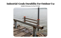 Fishing Stand Umbrella Stand Wind Resistant Stainless Steel Umbrella Bracket Heavy Duty for Anglers, Outdoor, Riverside, Lakeside
