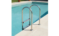 Two-Rung Pool Ladder Polished Stainless Steel Pool Ladder Rust-Resistant