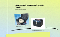 Lockable large motorcycle trunk