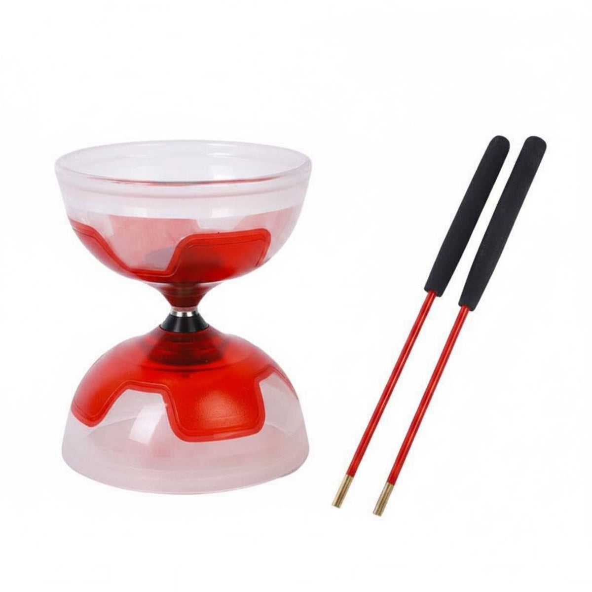 Flexible Material Bearing Chinese Spinning Top Set Stable Performance Beginner Chinese Spinning Top Kit Drop Resistant Double-Headed Rotating Toy for Beginners, Kids, Students, Outdoor Play