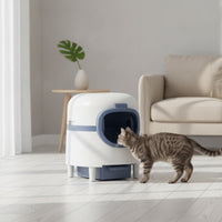 Pull-out Automatic Litter Box Low-Entry Enclosed Litter Box Large Pet Furniture for Apartment