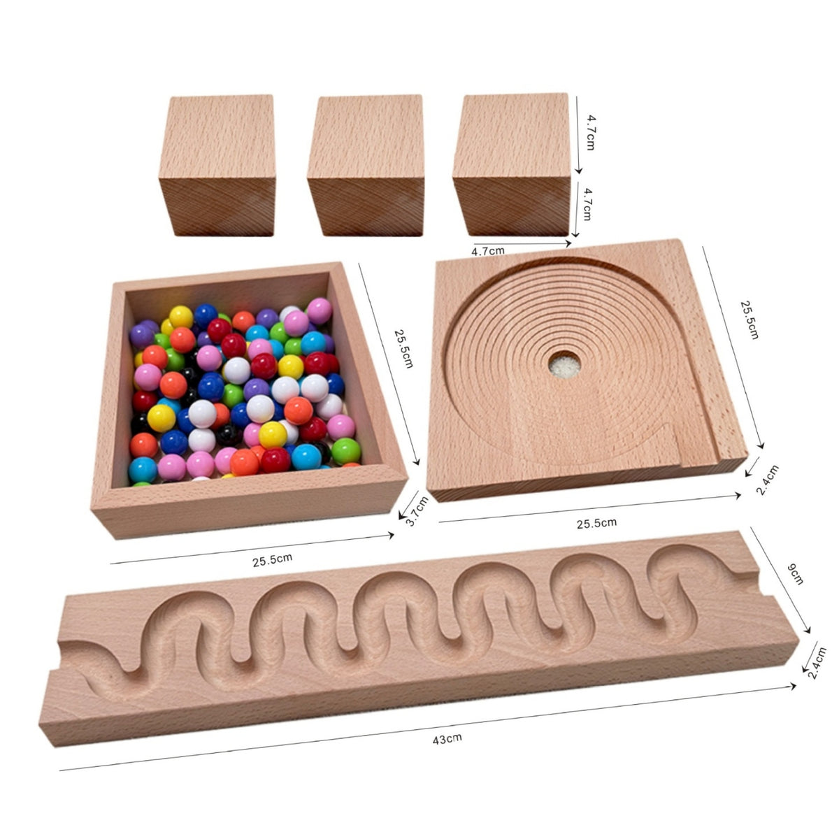 Bead Tracking Toy Sleek Track Board with Beads Sensory Bead Guide for Young Children