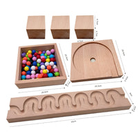 Bead Tracking Toy Sleek Track Board with Beads Sensory Bead Guide for Young Children