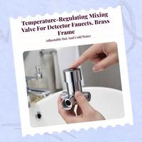 Touchless Bathroom Sink Faucet, Automatic detector Mixing Valve, Temperature Control Brass Accessory