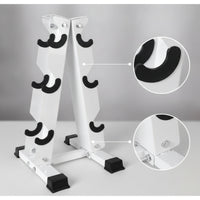 Triangular Three-Tier Dumbbell Rack Vertical Dumbbell Rack with Cradles Compact Space-Saving for Home Gym Owners