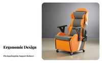 Gaming Chair with Footrest Reclining Spinerest Recliner Seat Headrest Pillow Highspine Design for Game Room, Internet Cafe