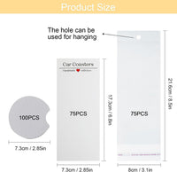 Sublimation Car Coaster Blanks Coaster Packaging for Heat Sublimation DIY Crafts