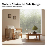 Japanese Japanese-inspired design Rattan-accentuationed Furniture Set Woven detailing Rattan Panel Wooden Couch Modern Minimalist Design Sofa sturdy Wood Frame for Apartment Dwellers, property owners, Interior Designers, Living Room, Sunroom, Office
