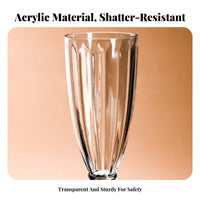 Large Capacity Shatterproof Carbonated Drink Glass Heat Resistant Plastic Milkshake Cup Commercial Grade for Families, Homeowners, Taverns