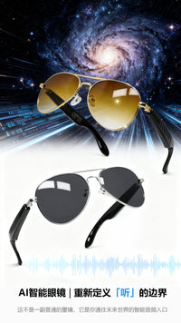 F61 AI Translation Bluetooth Glasses with Real-Time Translation