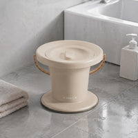 Lidded Chamber Pot Night Use Toilet Pot with Lid Stable High Base for Bedroom