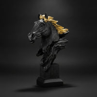 Tabletop Horse Statue Sculpted Horse Head Statue Decorative for Bookshelf