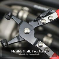Car Water Pipe Clamp Tool Heavy Duty Hose Clamp Plier Locking Mechanism Flat Band Hose Pliers for Mechanics, DIY Enthusiasts