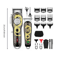Rechargeable Electric Hair Clipper Digital Display Cordless Hair Trimmer Retro Design for Barbers, Barbershop, Salon