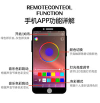汽摩氛围灯汽车改装led七彩脚底灯usb车用音乐声控节奏气氛灯装饰