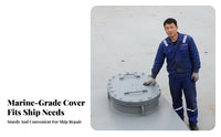 Sturdy Construction Marine Manhole Cover Heavy Duty Ship Inspection Port Cover Boat Deck Entry Plate for Shipyard Workers, Maintenance Crew, DIY Enthusiasts, Ships, Shipyards, Tanks