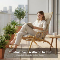 Weightless Recline Recliner Adjustable Backrest Lounge Chair Foldable Breathable Seat for Homeowners, Balcony, Backyard