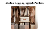 Lidded Compartment container Foldable Wardrobe Organizer Stackable for Closet, Bedroom