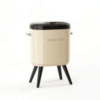 Trash Can with Lid Sturdy Wastebasket Elegant for Bedroom, Bathroom