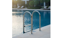 Stainless Steel Pool Ladder Polished Pool Ladder with Handrails Anti-Skid for Spa