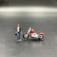 ZWZ Creator 1:64 Hand-Painted 3D Printed Figure Motorcycle Scene Accessory City Model Scene DIY