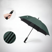 Automatic Open Umbrella with 10 Ribs Water-Repellent Straight-Handle Umbrella Windproof Heavy Duty for Commuters, Travelers, Travel