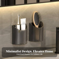 Adhesive Toothbrush Holder Drainage Design Adhesive Shower Caddy Set for Renters