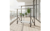 Rolling Clothes Drying Rack with Wheels Freestanding Foldable Laundry Rack Space-Saving Expandable for Balcony, Apartment