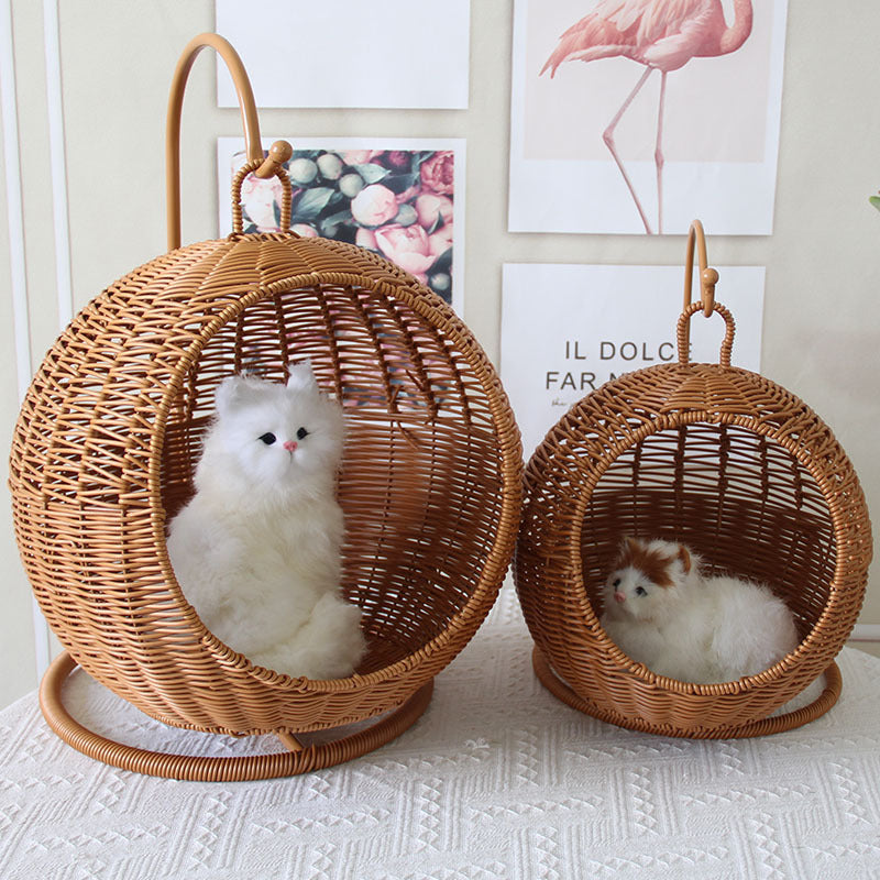 Handwoven Rattan Storage Basket for Home and Hotel