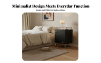 Drawer Nightstand Minimalist Design Bedroom Furniture Sturdy Construction