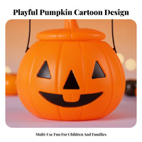 Trick-or-Treat container Pumpkin Design pumpkin face'-Lantern container With Handle for children