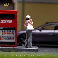 VM 1/64吃糖嘻哈美女微缩人偶 微缩场景沙盘模型道具小人偶