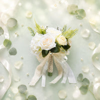 Bridal Hand Arrangement Photo Prop Wedding Hand Arrangement Lace Ribbon