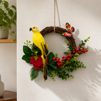 Artificial Flower Wreath Wall Decor for Living Room