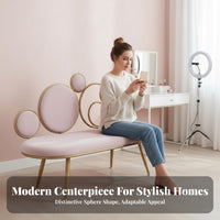 Bubble Backrest Settee Ideal for Small Areas Upholstered Settee Easy Care