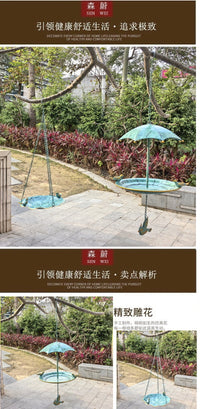 European Style Outdoor Bird Feeder, Iron Art Hanging Decoration