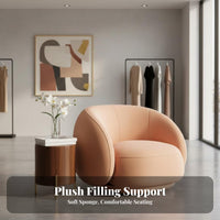 3 Pieces Shell Armchair and Table Set Light Luxury Room Furnishing Modern and design Textured Upholstery for Interior Designers