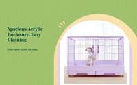Acrylic pet enclosure with tray