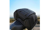 Motorcycle Tail Bag Expandable Motorcycle Rack Bag Heavy Duty Large Capacity Tail Pack for Commuters, Motorcyclists,  Travel