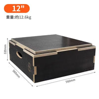 Wooden Plyometric Jump Box 5-in-1 Combo Step Box for Fitness Gym Children