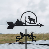 Metal Weathervane Long-Lasting Wrought Iron Wind Indicator Easy to Install