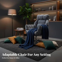 Upholstered Armchair with Footrest Reclining Rearrest Upholstered Recliner with Footrest Luxuriously Padded Paddinging Padded