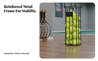 No Bending Required Tennis Ball Picker Press-down Picking Tennis Ball Hopper Large Capacity for Coaches, Athletes, Practice