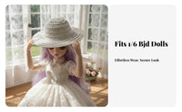 1/6 Scale Doll Hat Doll Boater Hat DIY Decoration for Crafters, Craft Projects, Summer Scenes