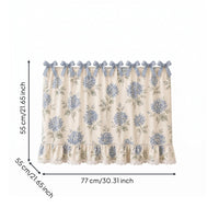 Farmhouse Oven Skirt Cotton Blend Oven Door Curtain Handmade Look for Kitchen