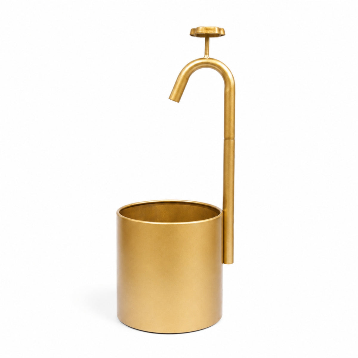 Planter with Faucet Compact Faucet Planter Petite Flowerpot Pot for Living Room, Garden, Patio