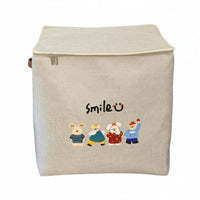 Foldable textile container debrisresistant Clothes Organizer fastener closurepered Lid for household users