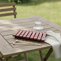 8-Note Xylophone with Mallets Smooth Wooden Xylophone Resonant Percussion Instrument Warm for Children