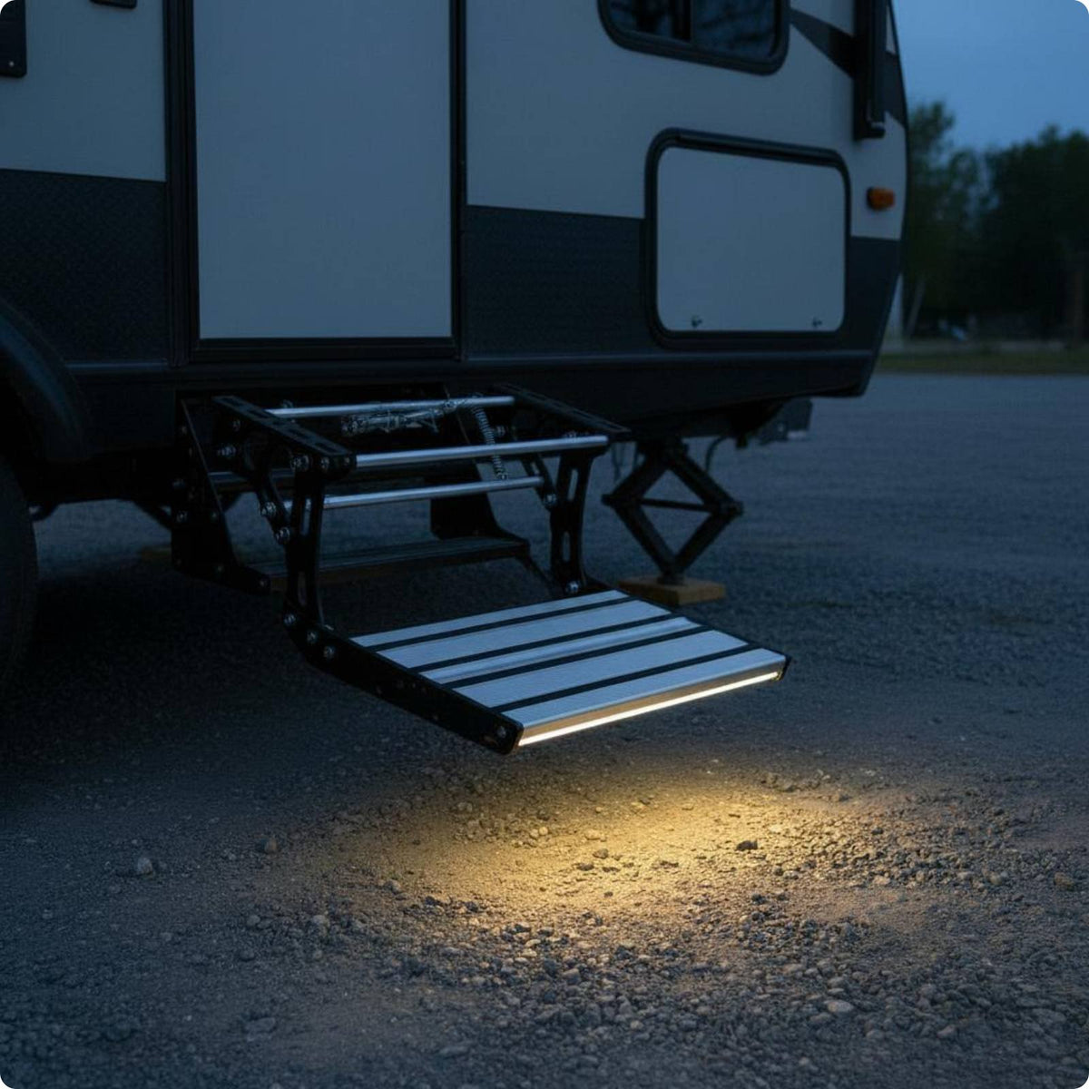 RV Entry Step Foldable Folding RV Step Anti-Slip for Trailer